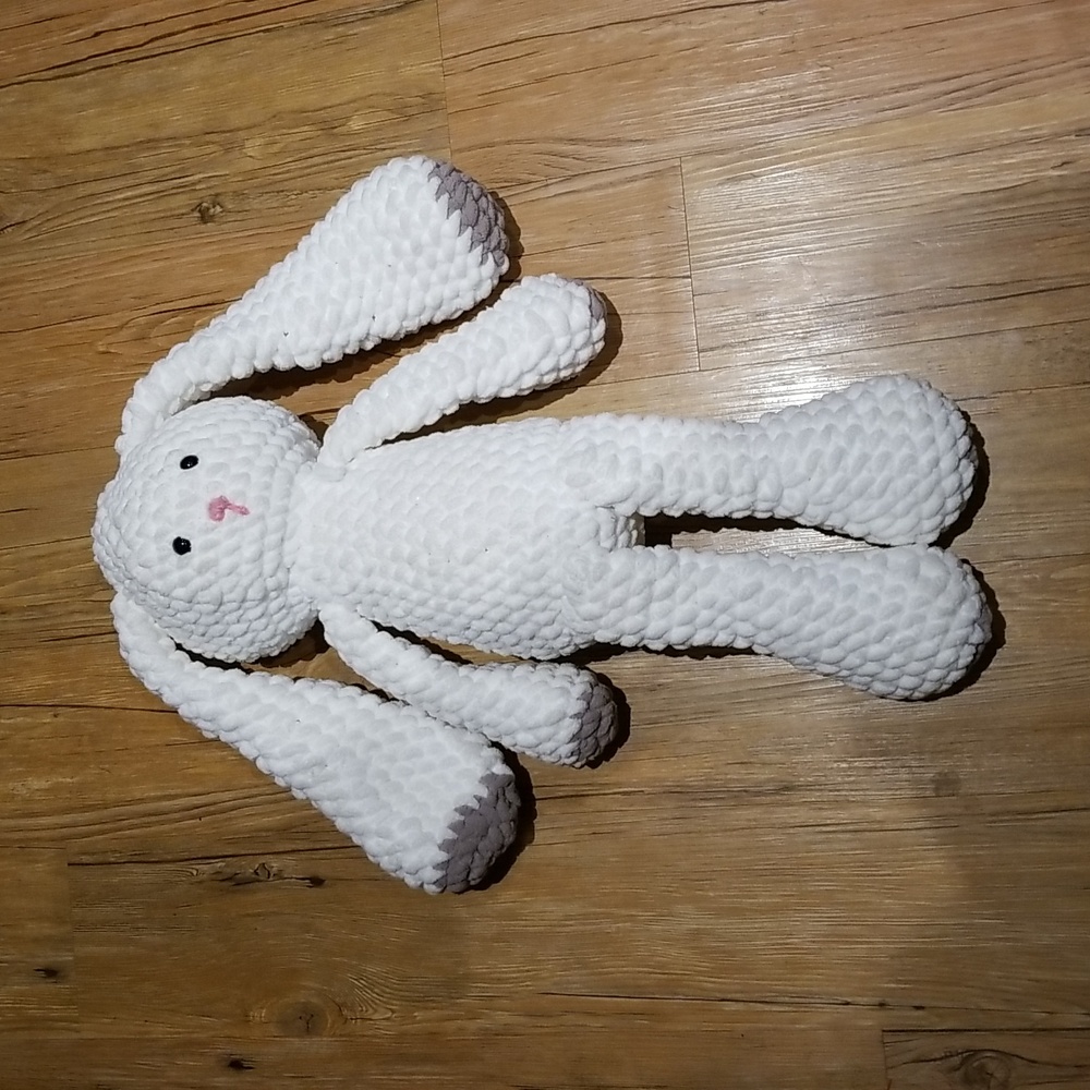 Homemade Crocheted Floppy Ear Bunny